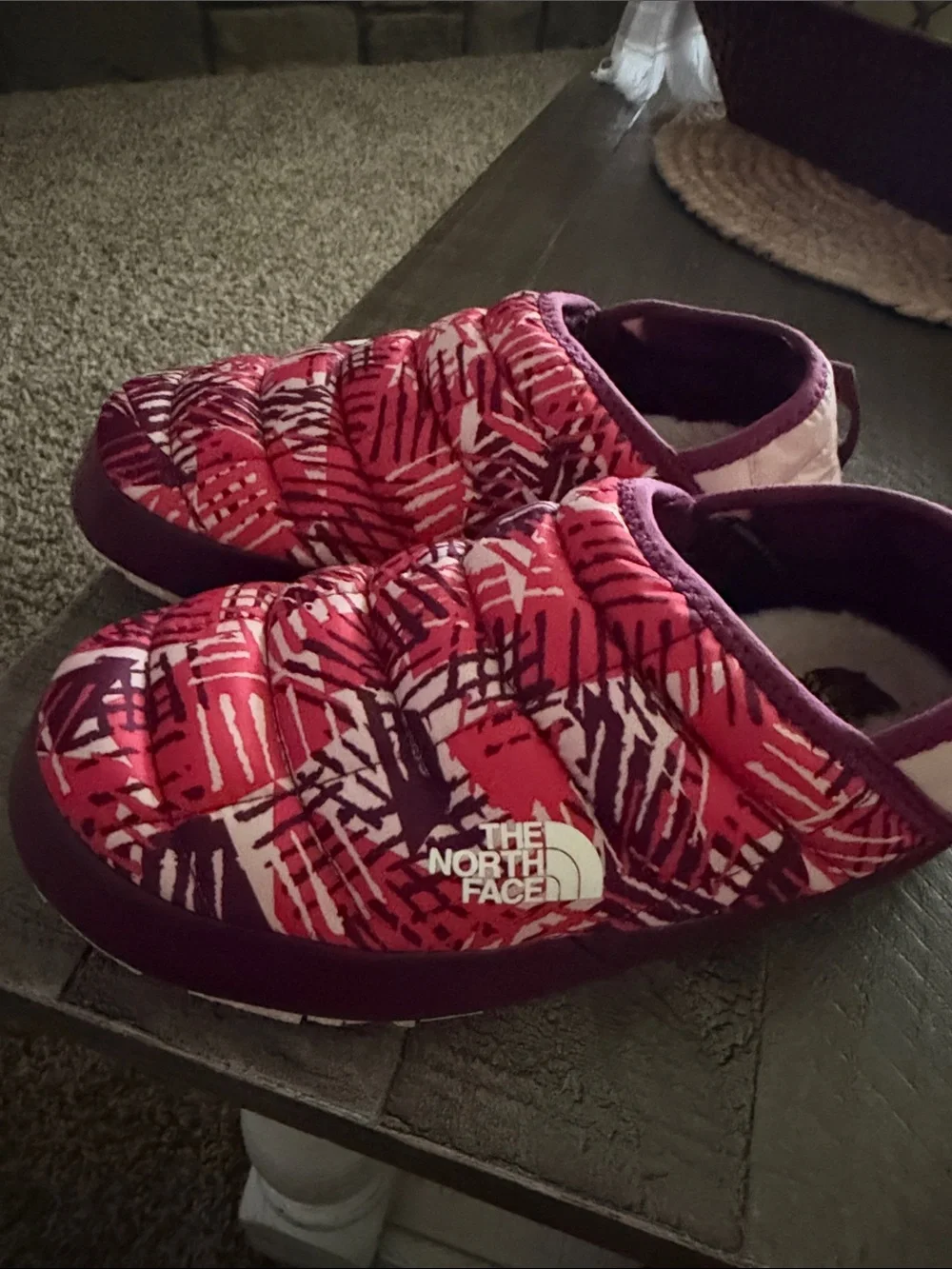 The North Face Kids' Pink, Red and Purple Slip-On Cozy Clog Shoes
